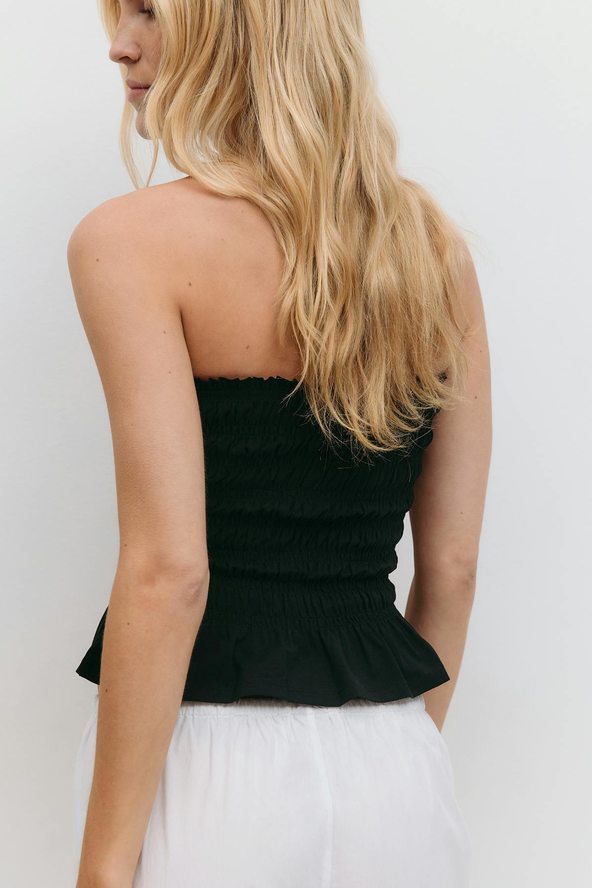 Smock tube top - Peach/quartz