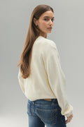 Alpaca blend knitted cardigan - Pink lady