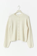 Alpaca blend knitted cardigan - Pink lady
