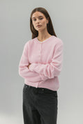 Alpaca blend knitted cardigan - Navy blazer