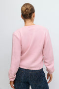 Alpaca blend knitted cardigan - Pink lady