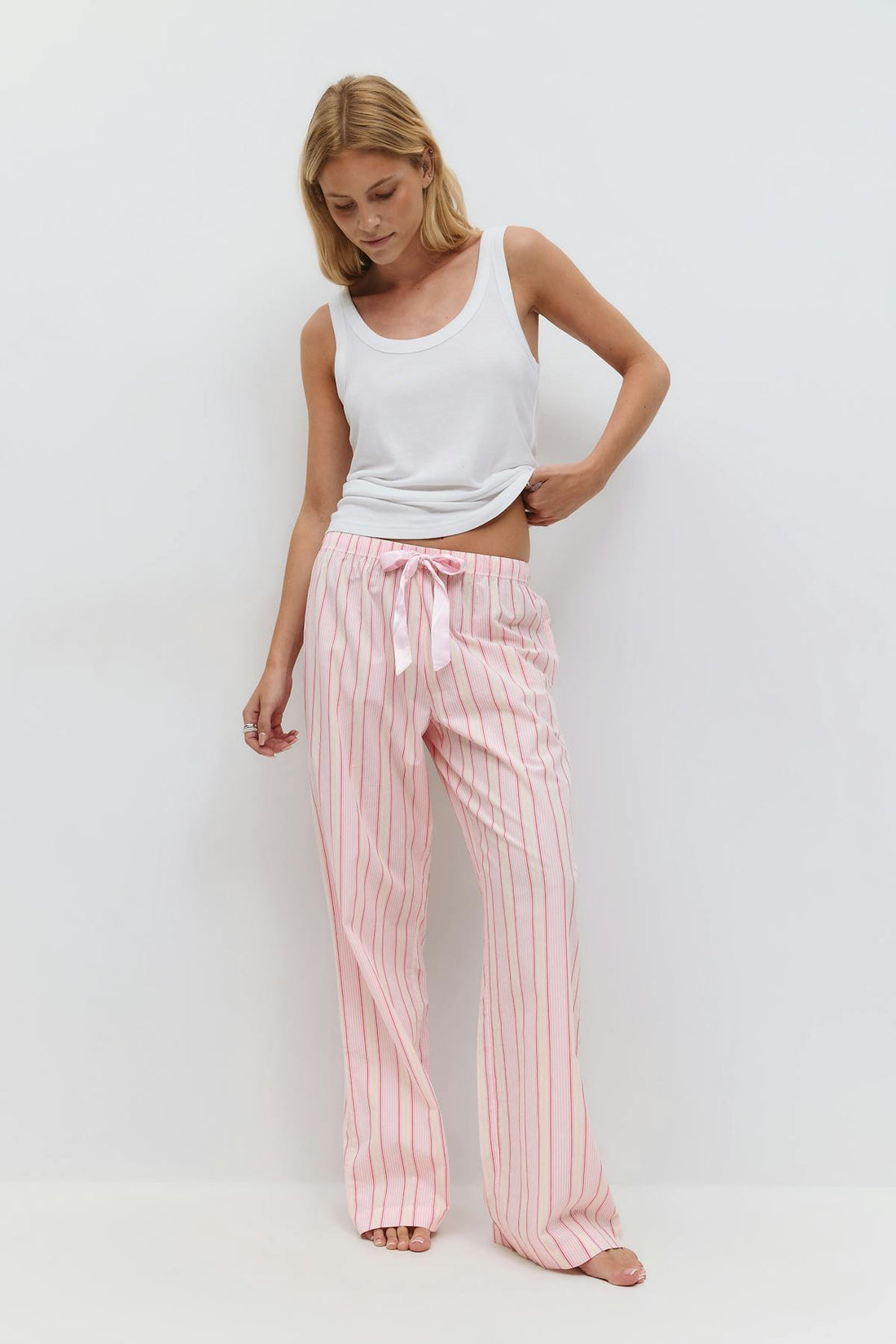 Poplin pyjamas trousers - Multi pink