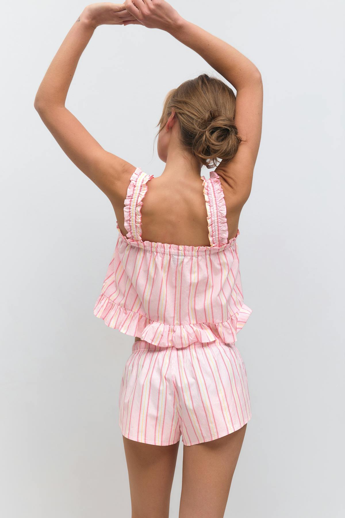 Poplin pyjamas shorts - Multi pink