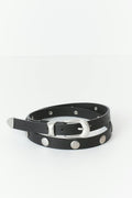 Stud detail belt - Black/silver