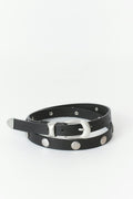Stud detail belt - Black/silver