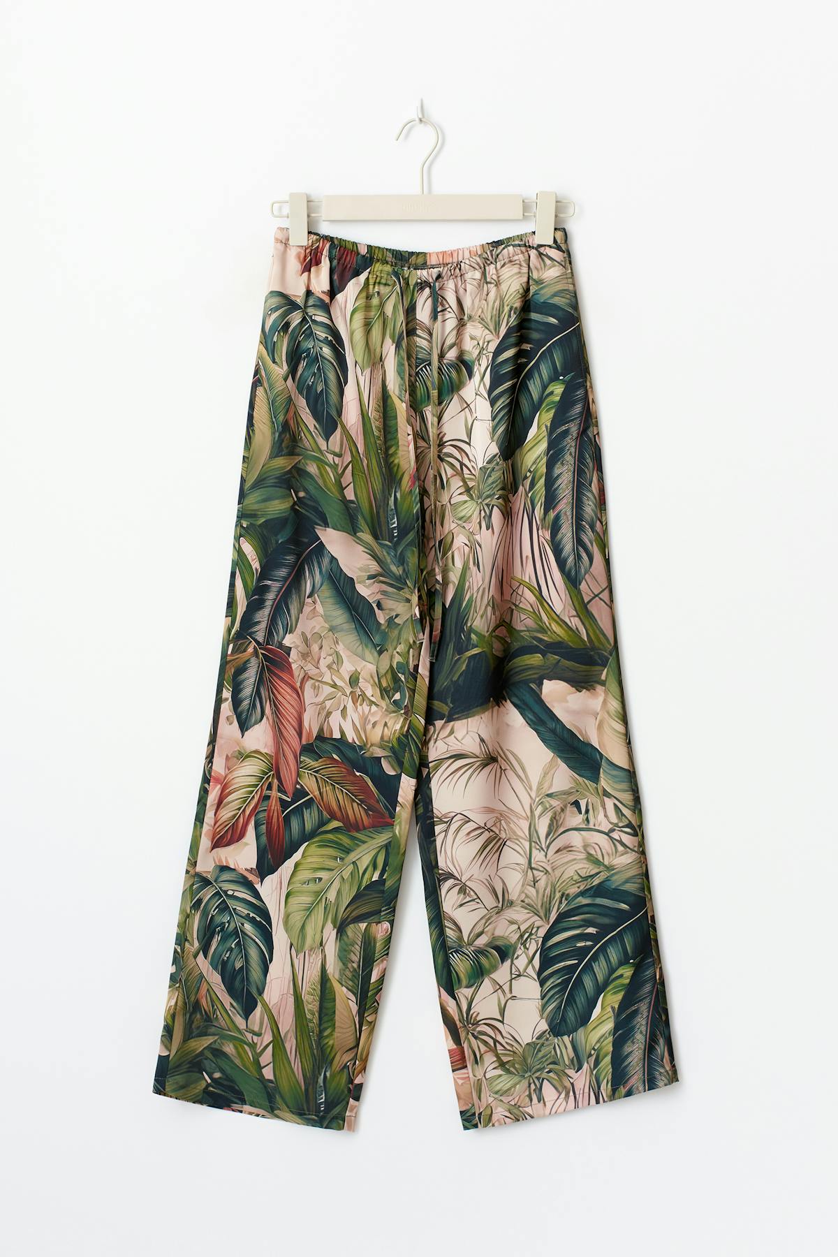 Drawstring satin trousers - Jungle