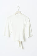 Tie back tee - Blanc cassé