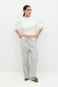 Tie back tee - Blanc cassé