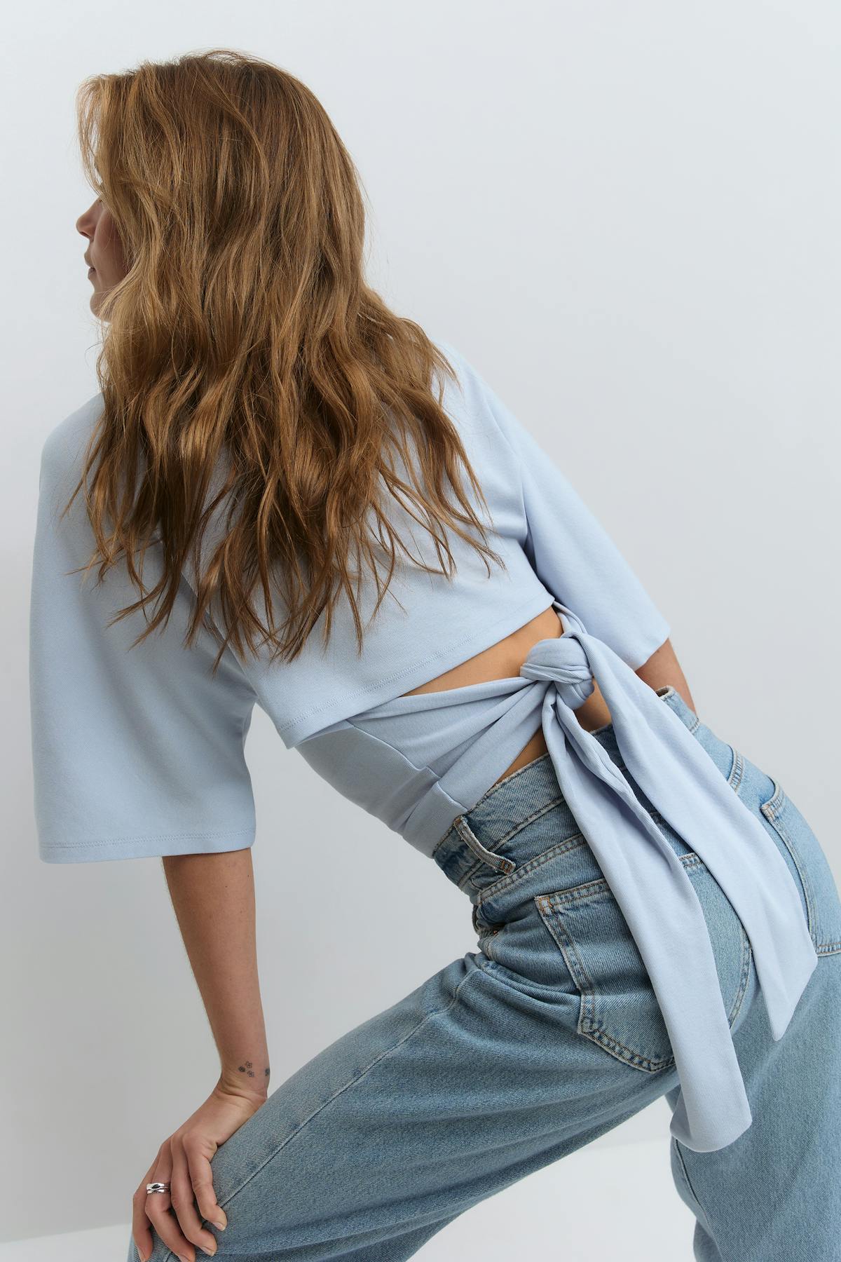 Tie back tee - Ballet slipper