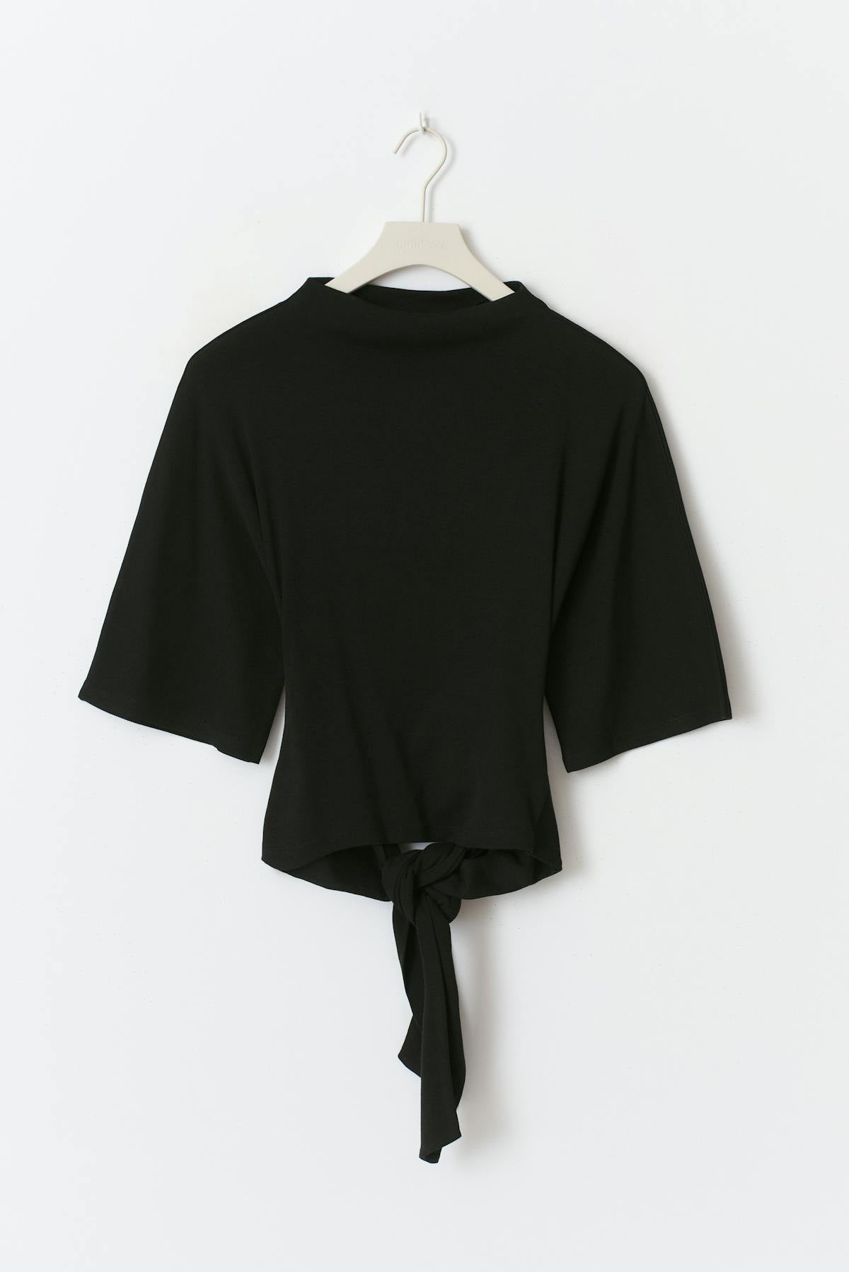 Tie back tee - Noir