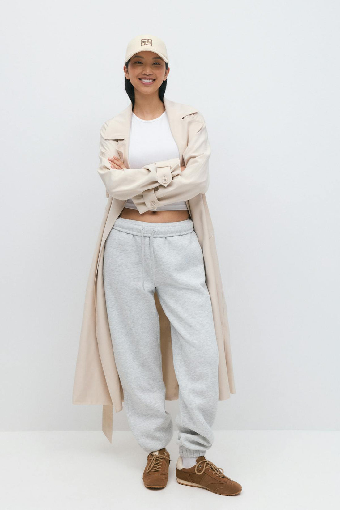 Boyfriend sweatpants - Lt greymelange