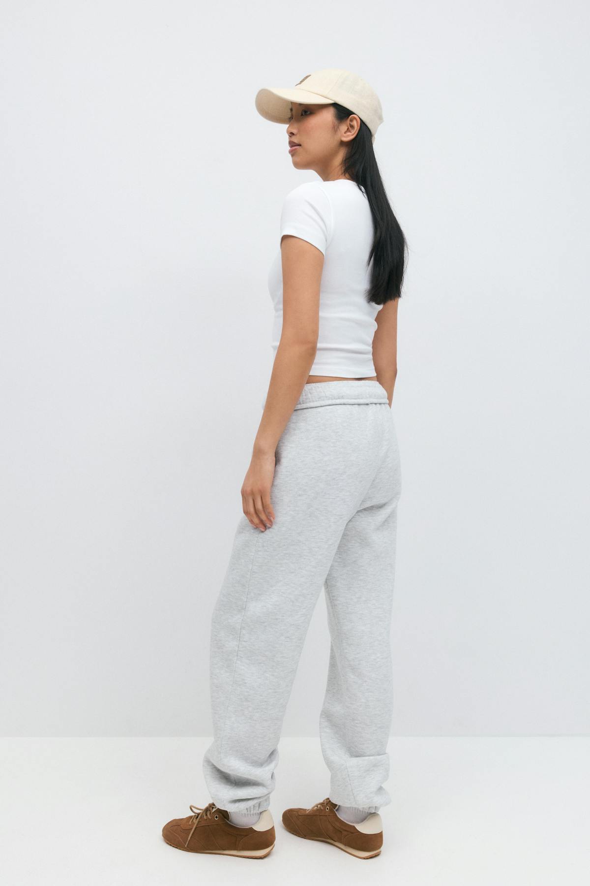 Boyfriend sweatpants - Lt greymelange