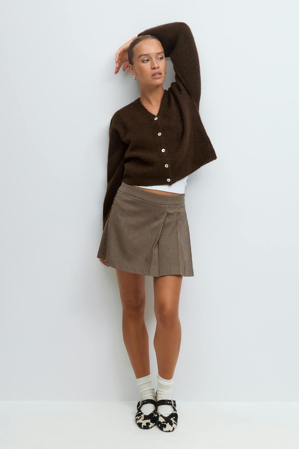 Pleated skirt - Check
