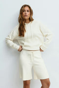 Bermuda knitted shorts - Gardenia