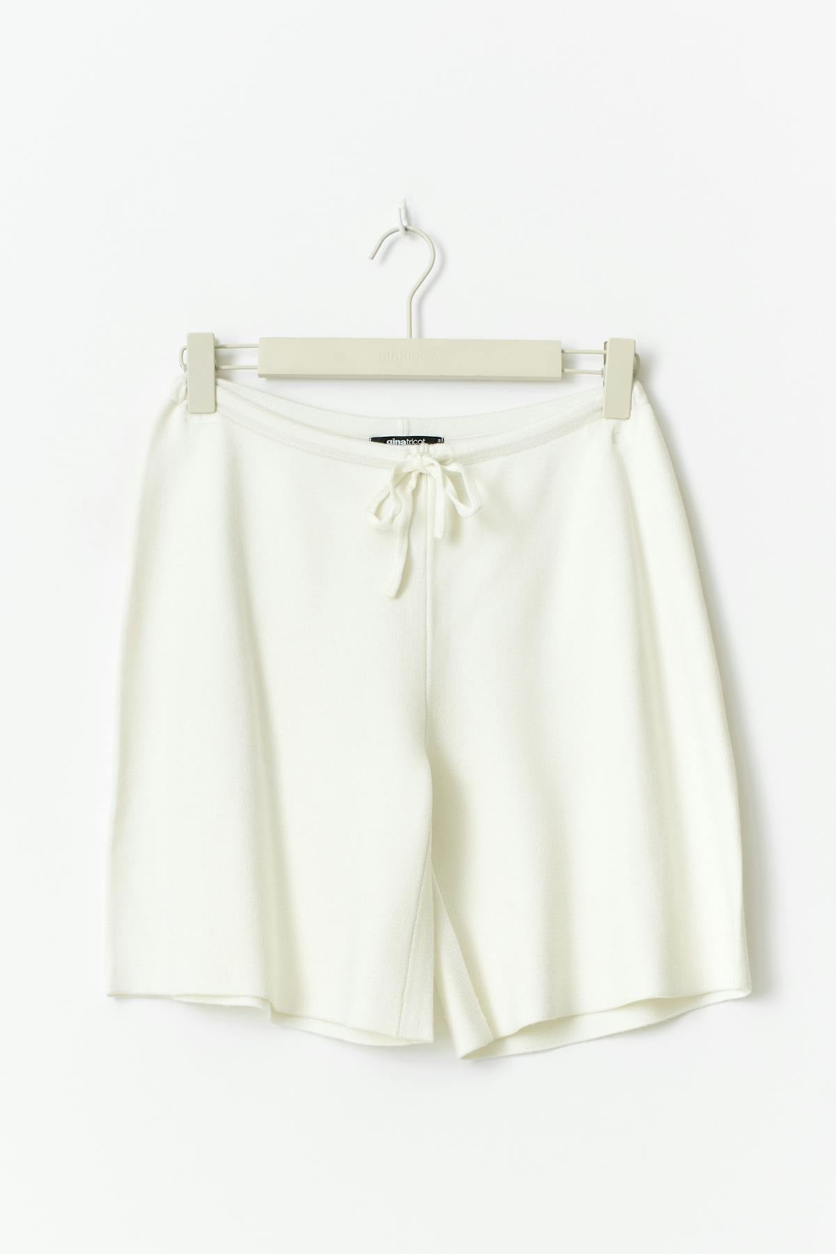 Bermuda knitted shorts - Gardenia