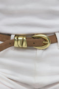 Suede belt - Marron