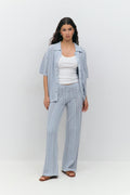 Crochet stripe trousers - Heather