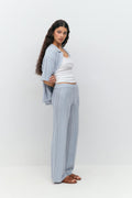 Crochet stripe trousers - Heather