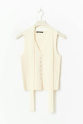 Knitted scarf vest - Gardenia