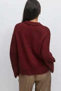 Alpaca blend knitted sweater - Blanc cassé