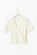 Knitted wrap top - Gardenia