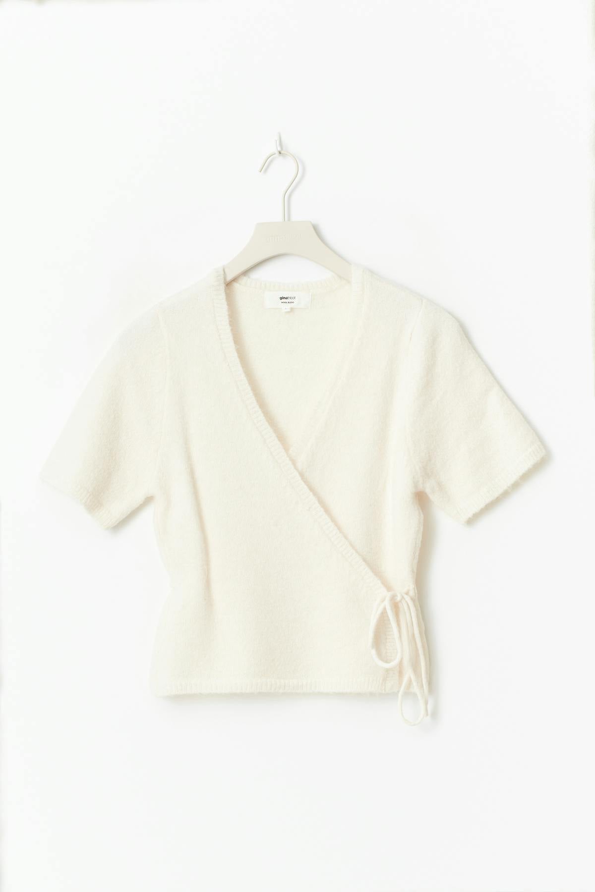 Knitted wrap top - Gardenia