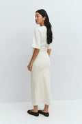 Ruched tee dress - Egret