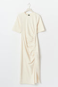 Ruched tee dress - Egret