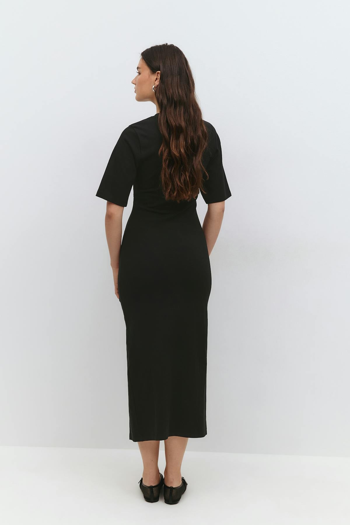 Ruched tee dress - Egret