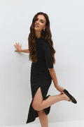 Ruched tee dress - Egret
