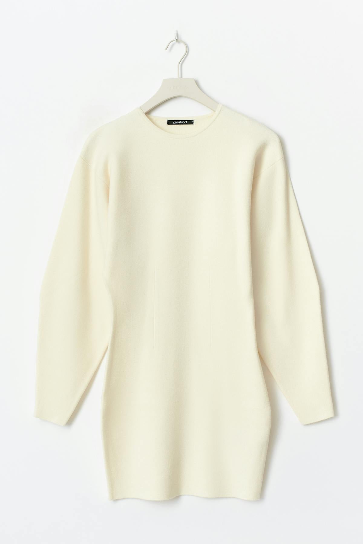 Shaped knitted dress - Gardenia