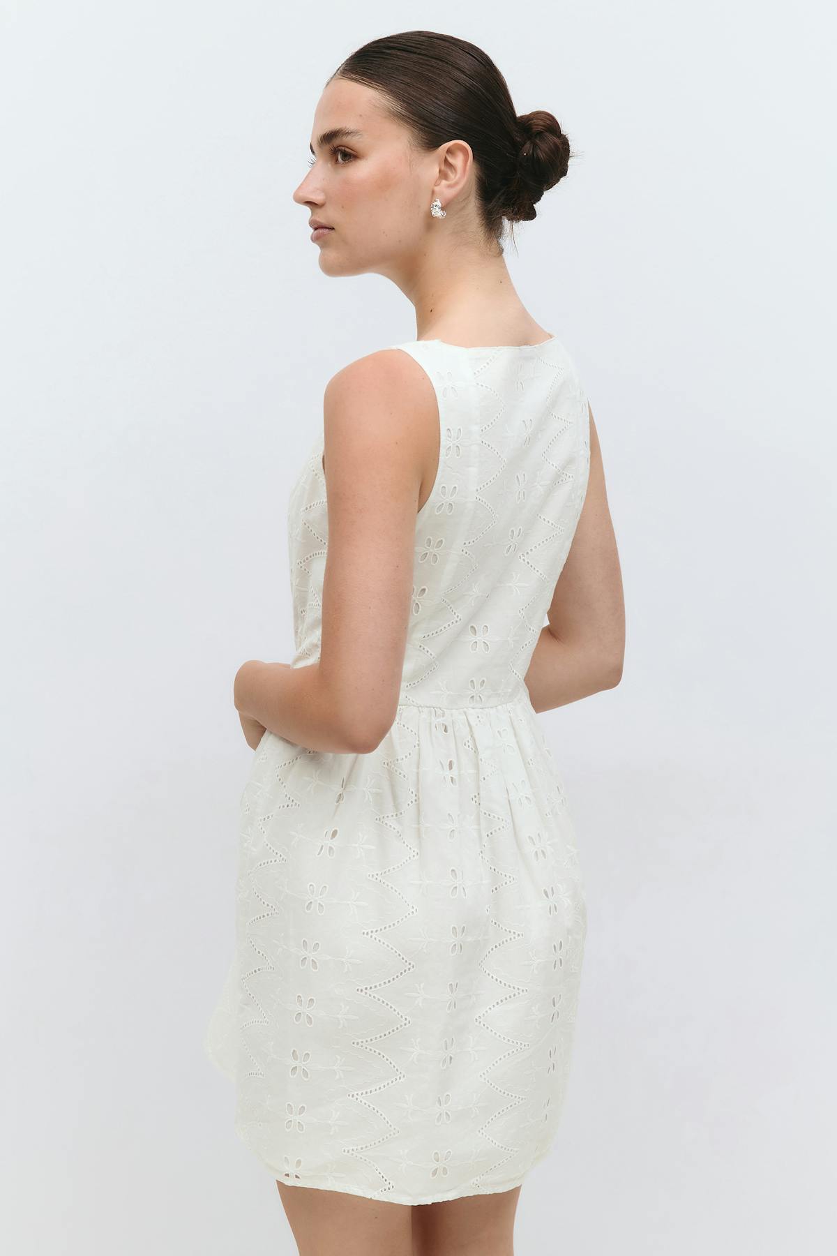 Broderie anglaise dress - Blanc