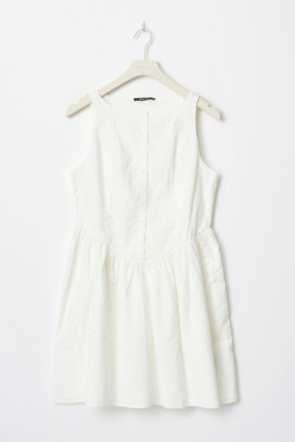 Broderie anglaise dress - Blanc