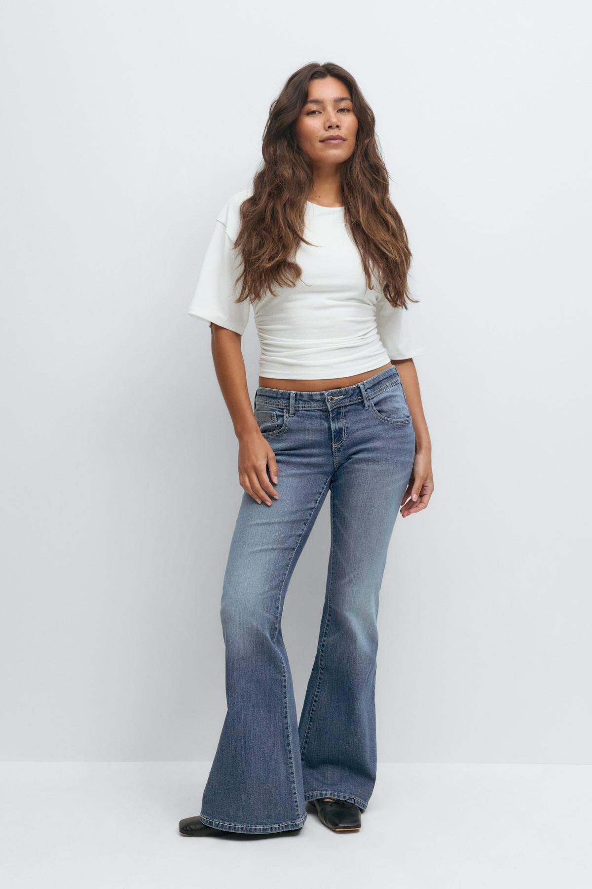 Ultra low flare jeans - Rinse