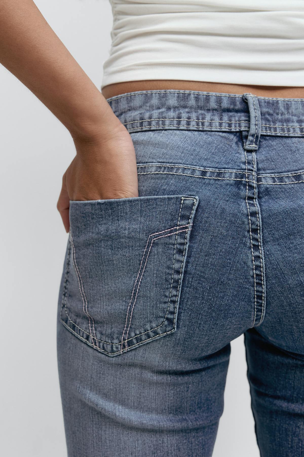 Ultra low flare jeans - Rinse