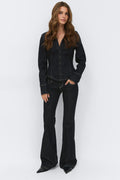 Ultra low flare jeans - Rinse