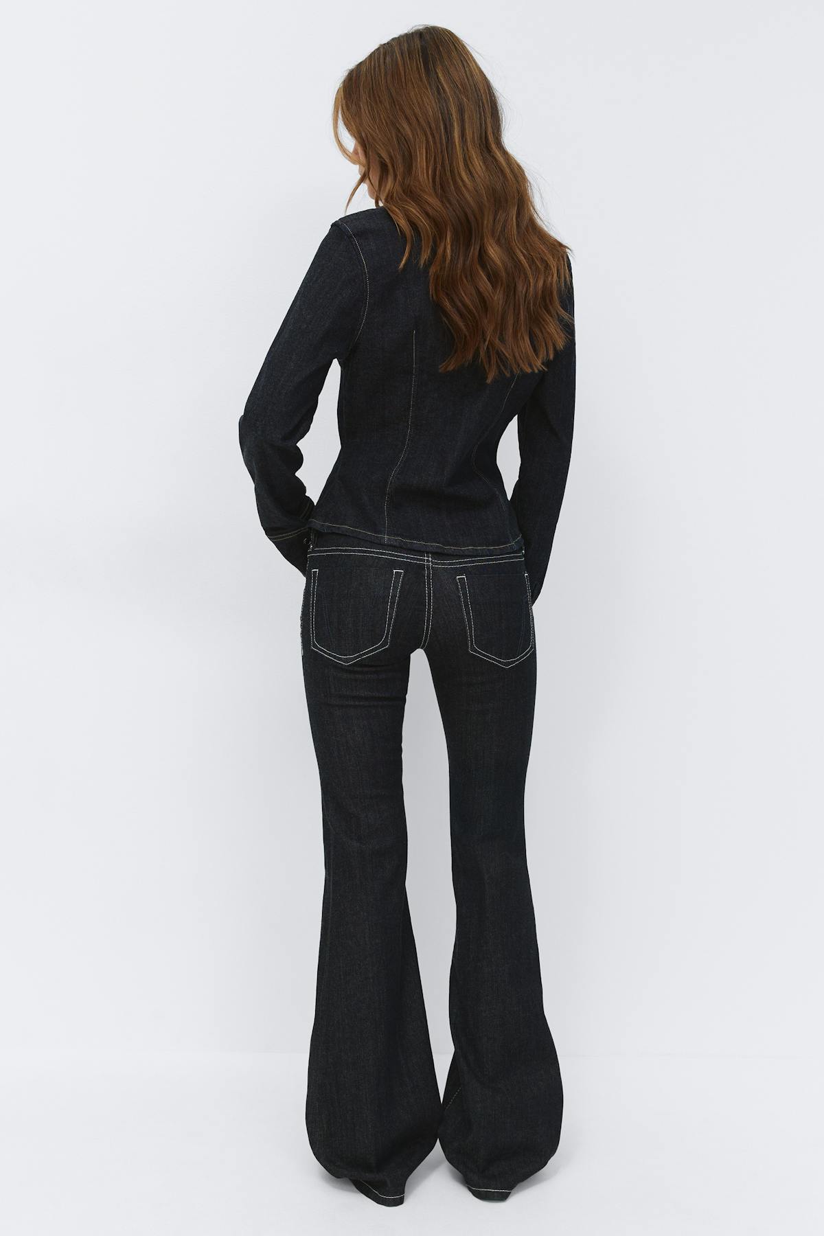 Ultra low flare jeans - Rinse