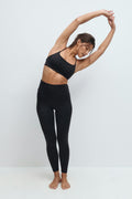 Highwaist ruched yoga tights - Seal brown