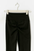 Highwaist ruched yoga tights - Noir