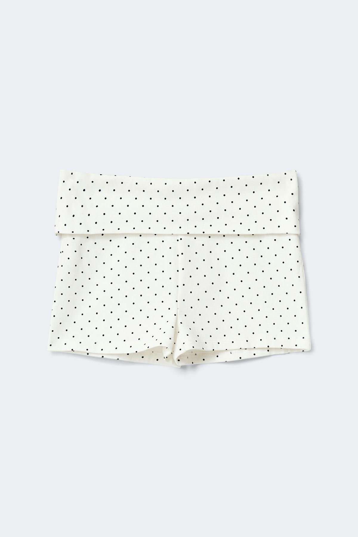 Folded hotpants - Brown multi
