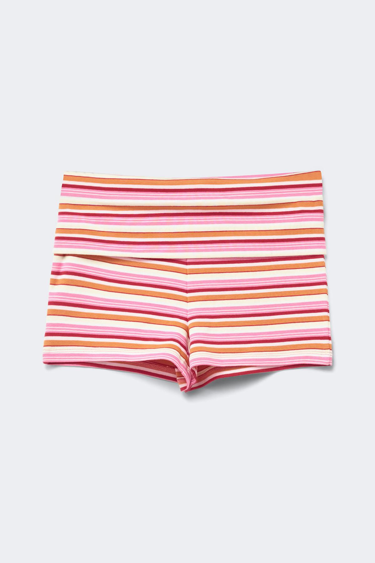 Folded hotpants - Summer stripe