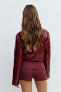 Folded hotpants - Red stripe