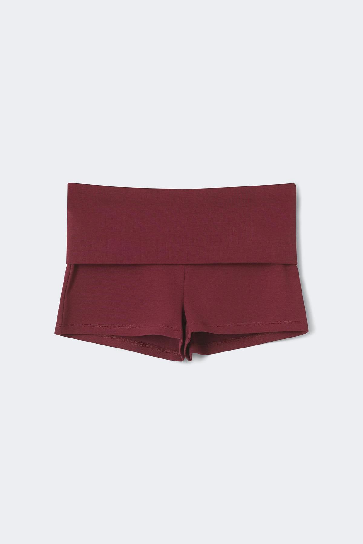 Folded hotpants - Red stripe
