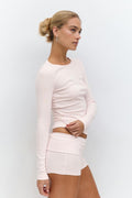 Folded hotpants - Grey melange