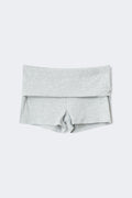 Folded hotpants - Grey melange