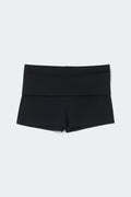 Folded hotpants - Noir