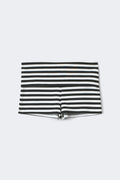 Folded hotpants - Black stripe