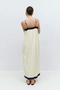 Contrast maxi dress - Crème