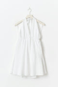 Broderie halterneck dress - Blanc