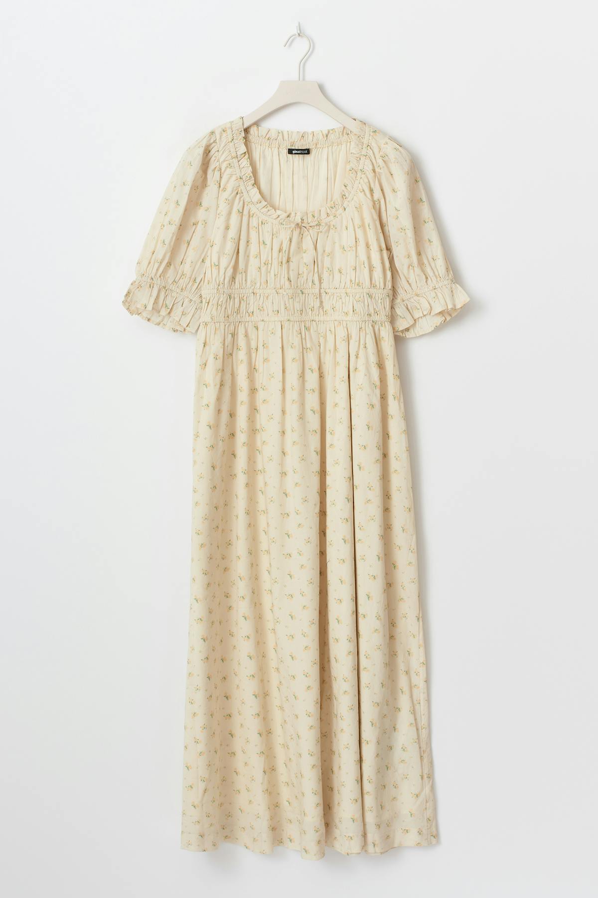 puff sleeve dress - Blanc cassé
